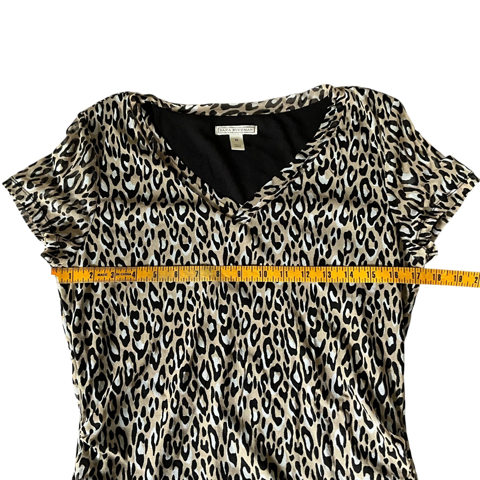 Dana Buchman Leopard Print Blouse: 90s, Y2K