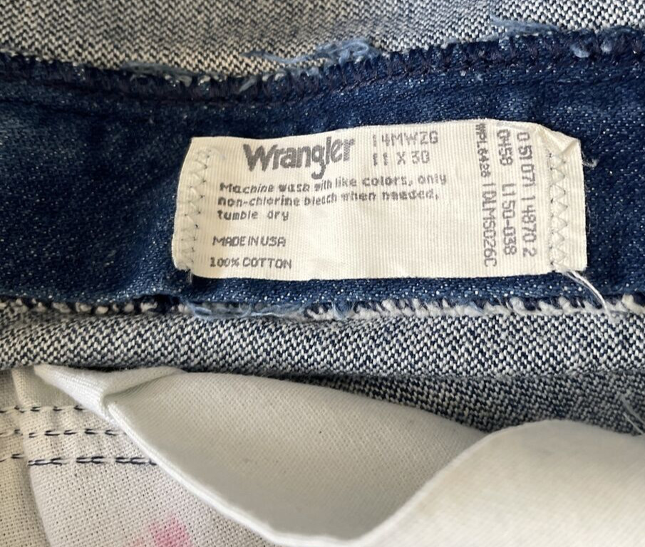 Wrangler Western Jeans Blue Label size 11 x 30 actual (W28 L29) Made in USA