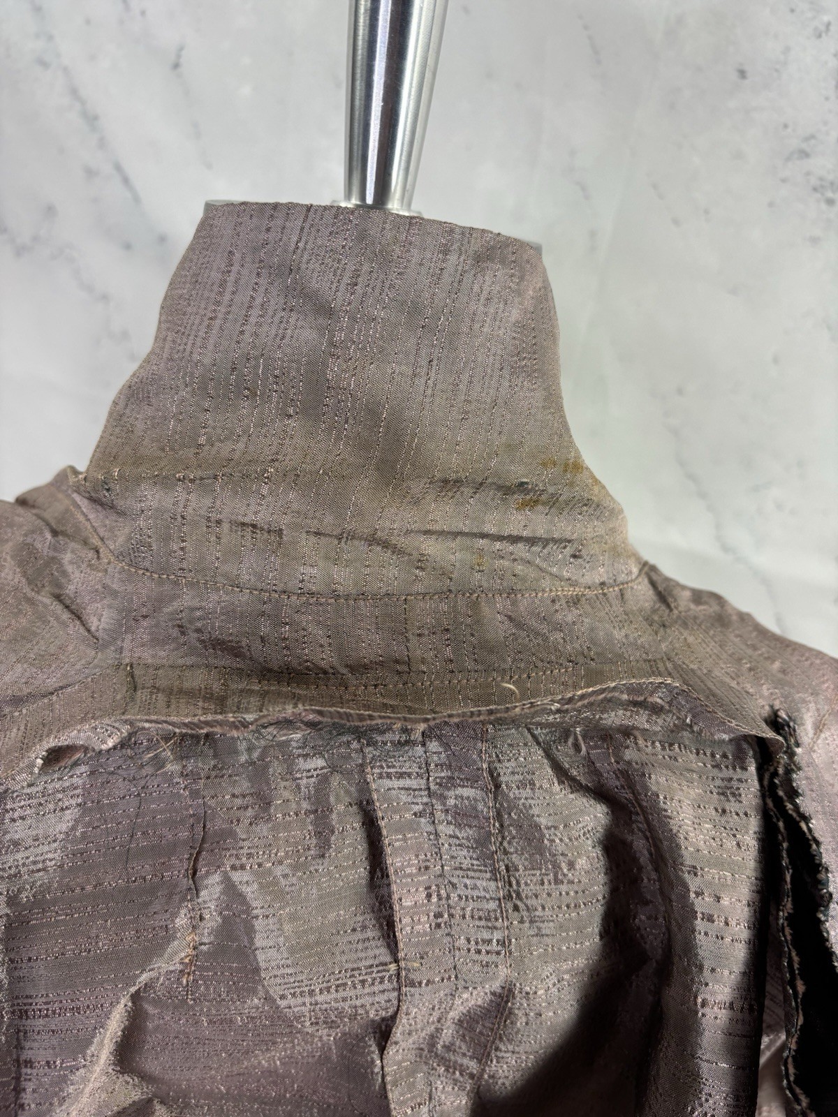 Vintage 1930s Bolero Button Blouse Shirt Jacket Dolman Sleeves S Hollywood Silk