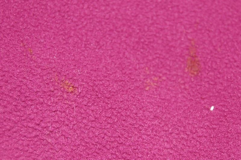 Vintage Norm Thompson Women’s Fuchsia Pink Fleece Sweater Size S, Stains