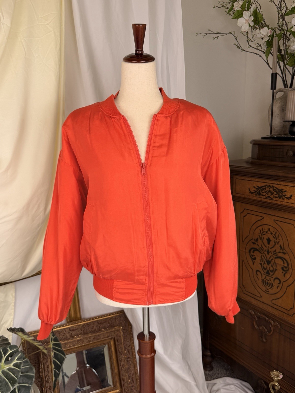 NWT Silk Vintage 2-set Bomber & Shorts from Carol Horn 80s Summer Retro Designer