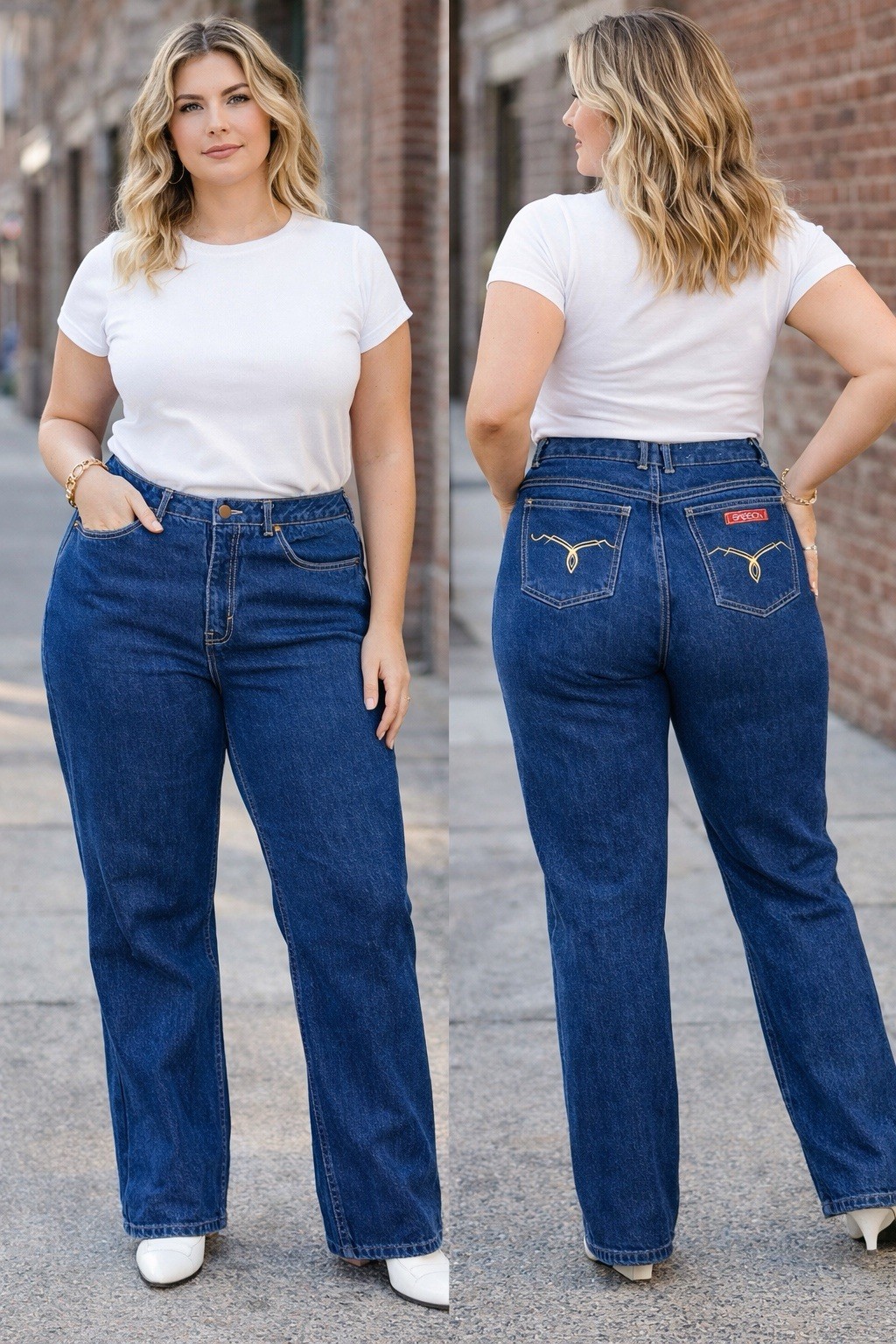 Vintage 80s Sasson Dark Wash High Rise Straight Leg Jeans – Size 16 – USA Made