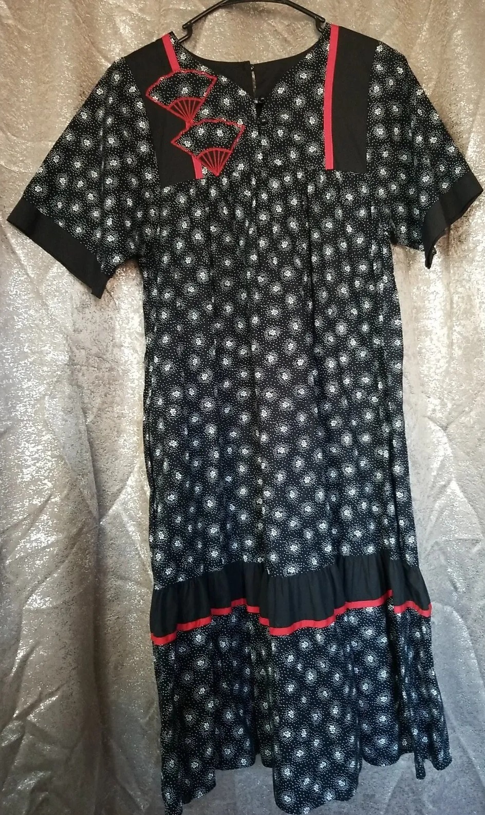 Carol Bennett Liberty House Hawaii Muu Muu Women’s Dress Size S Black Vintage