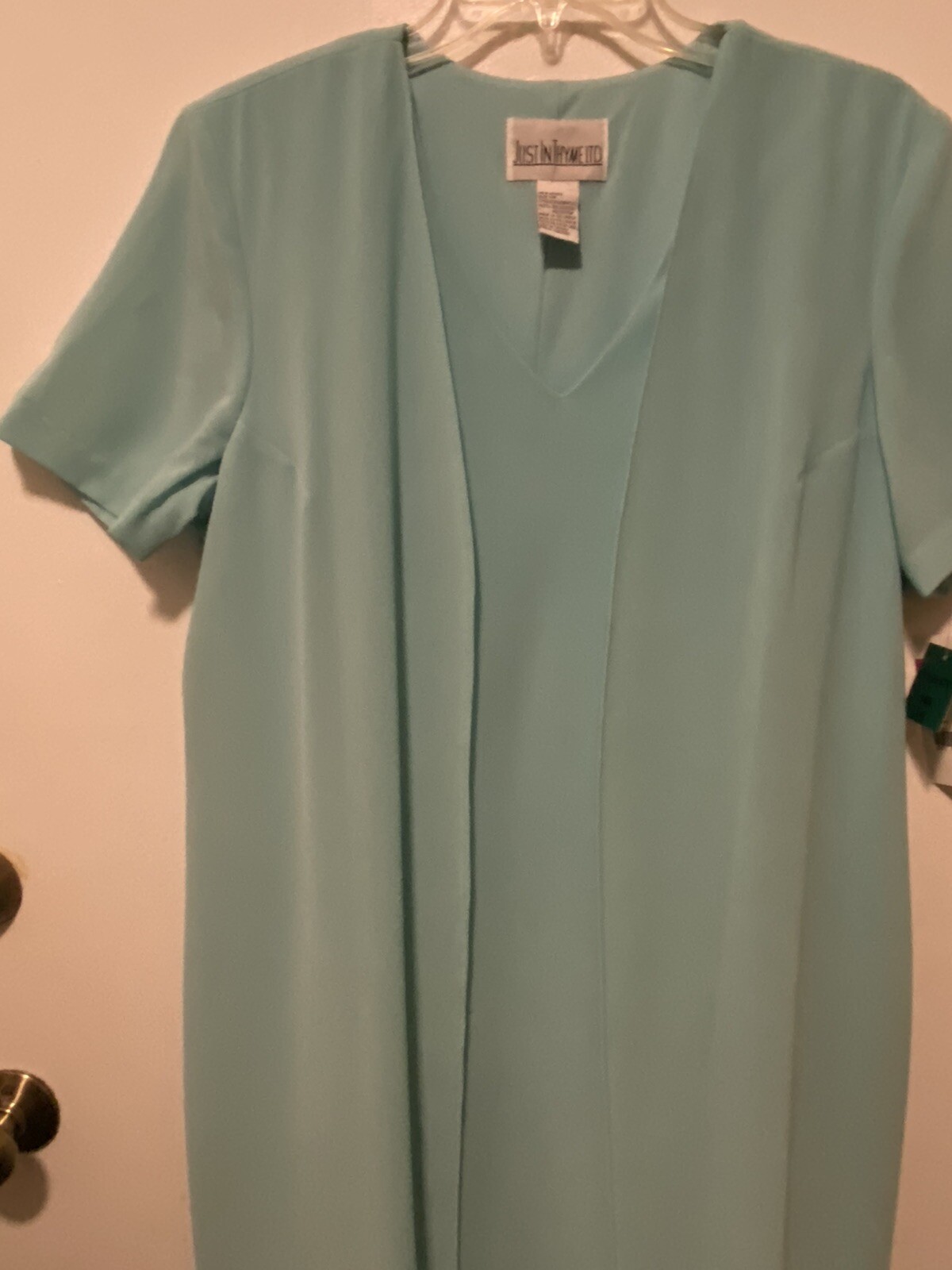 Ladies Just In Thyme Ltd Womens Aqua Layered Shift Dress Size 14 NWT