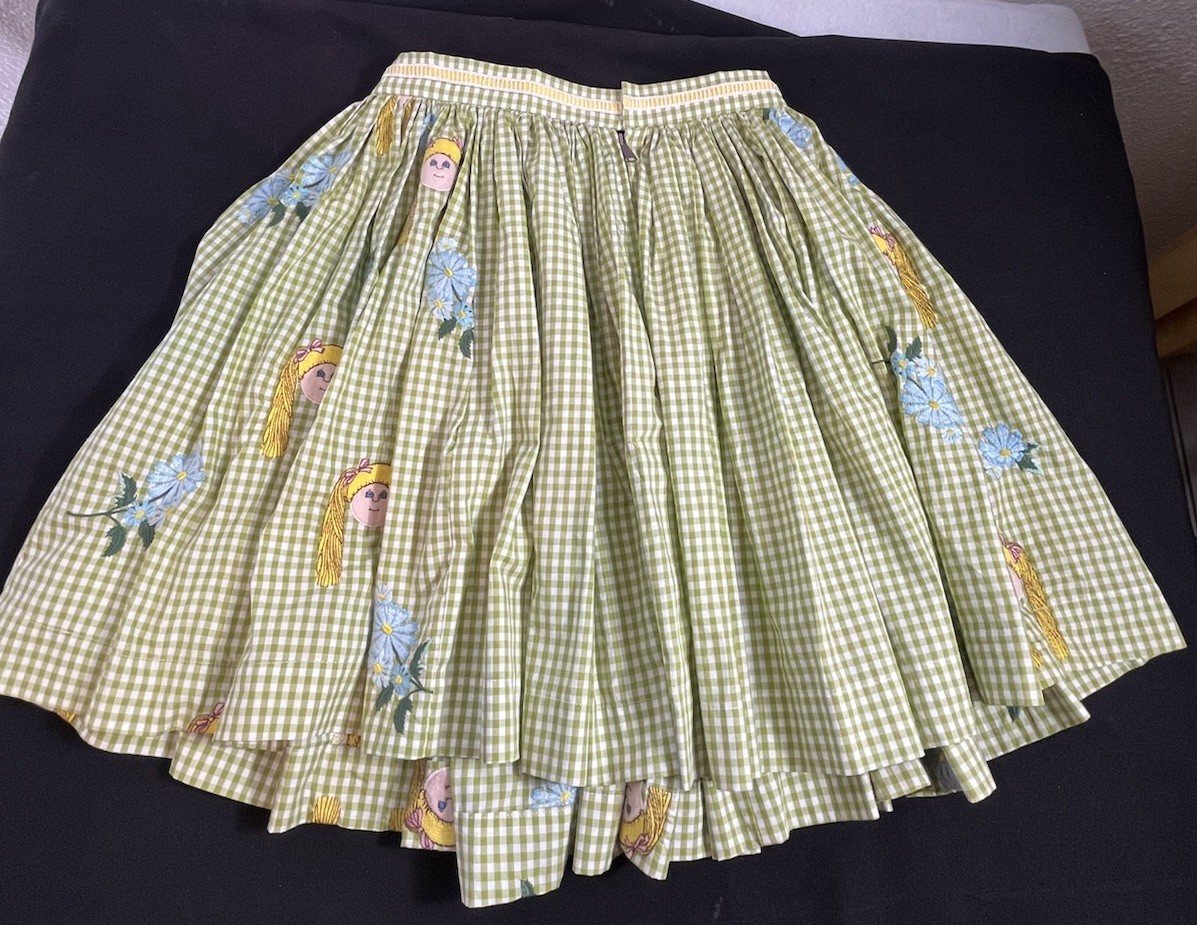 Jenny Fax Lime Green Cabbage Patch Doll Skirt Size M Spring 2013