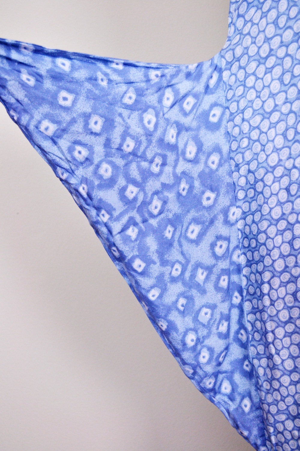 Vtg 80s 90s Abstract Print Avant Garde Peplum Skirt Side Flap Midi Sun Dress XS