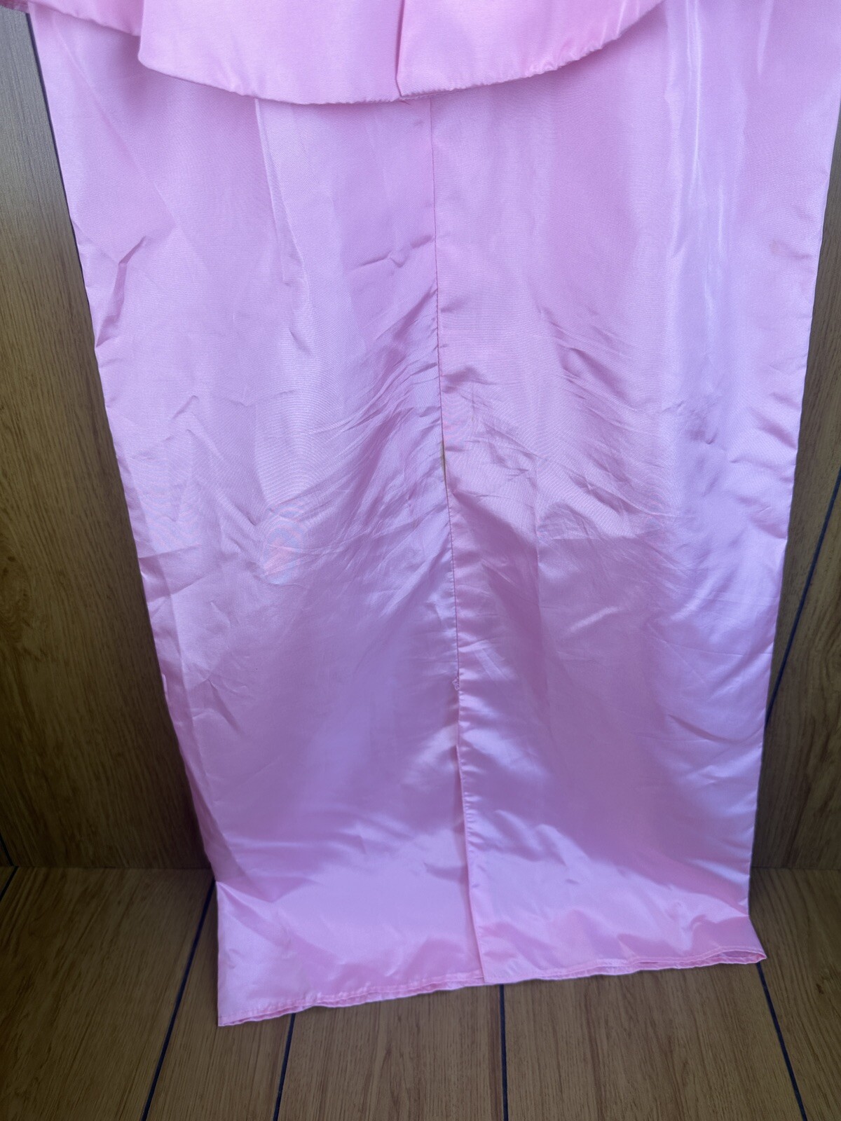 Vintage 1980s Pink Princess Cut Peplum Dress With Bow Accent As Pictured