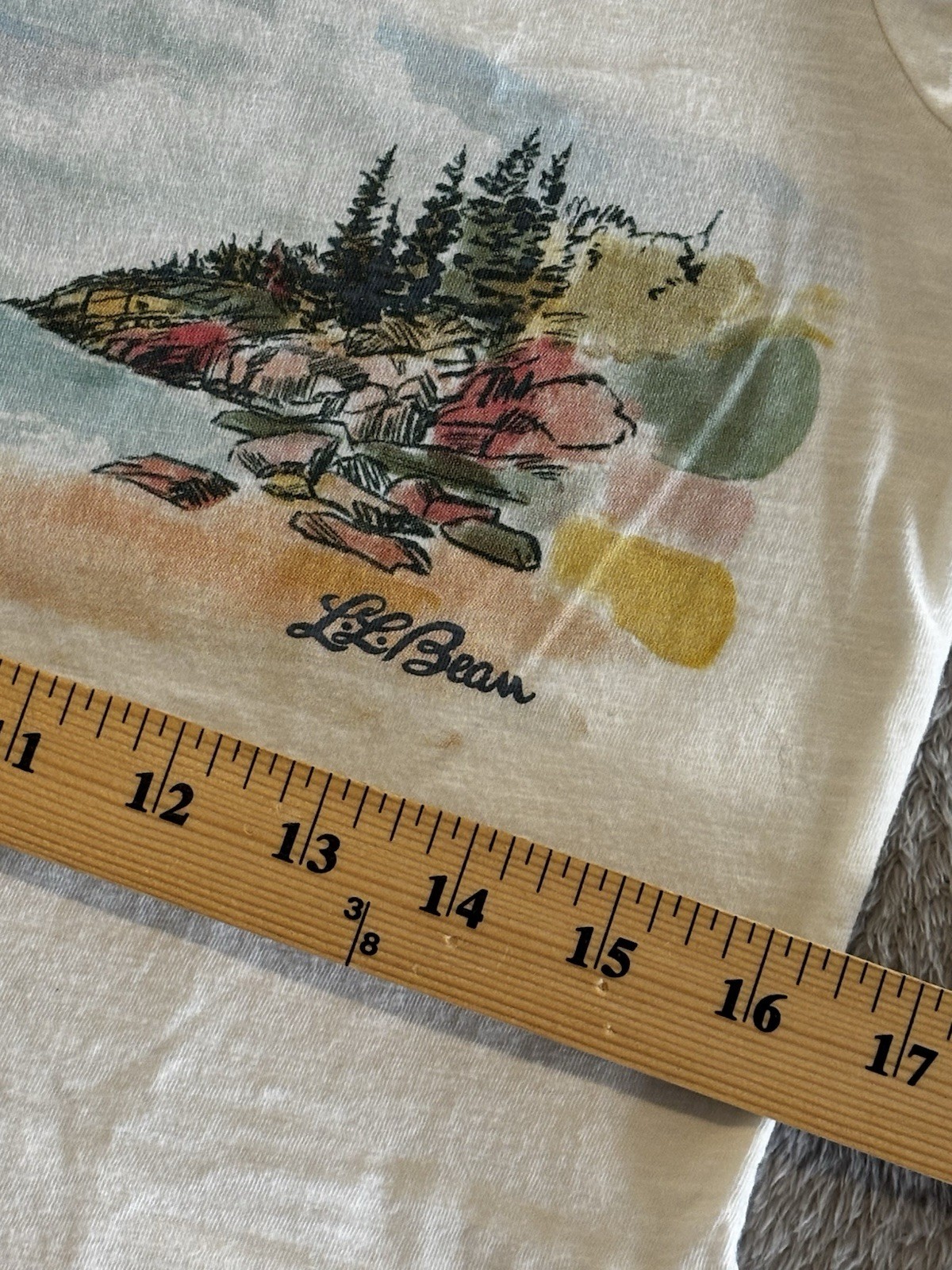 Vintage LL Bean Women’s Outdoor Nature Lake Graphic T Shirt XS