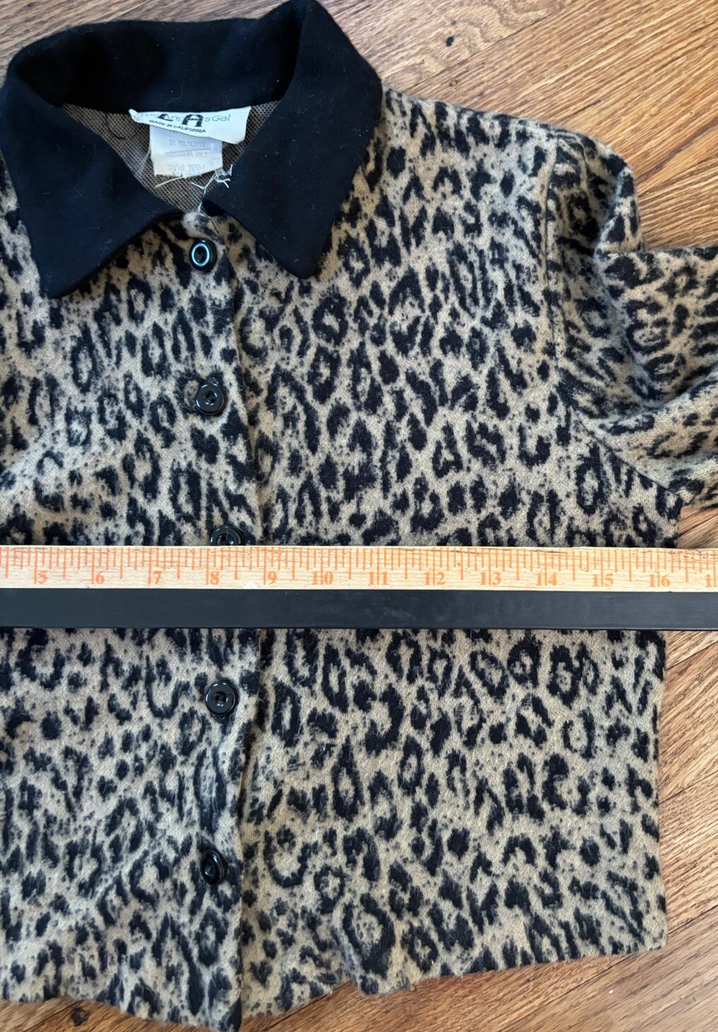 70s,80s LA Gal Cropped Leopard Print Top.made California.small.soft