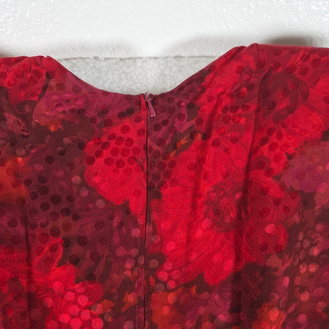 Vintage Louis Feraud Abstract Art Elegant Dress Silk Women’s US 14 Length 44″