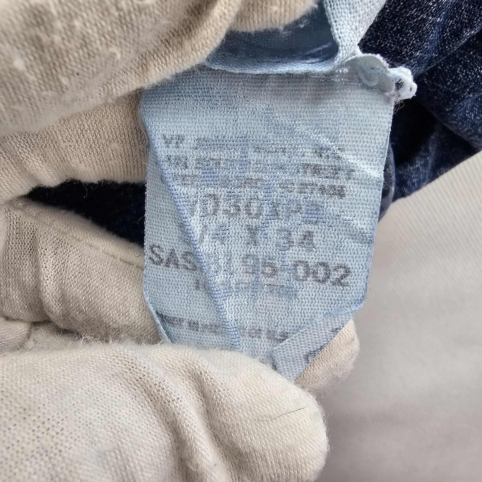Vintage Calgary Women Size 3/4 X 34 Blue Denim Relaxed Fit Jeans
