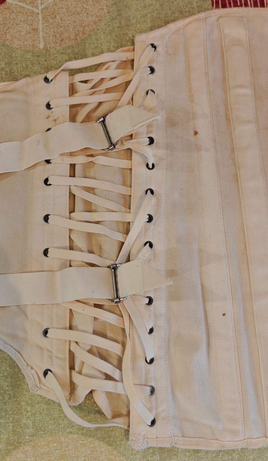 Vintage Side Lace CAMP Military/Medical Lumbar? Support Back Brace Canvas Corset