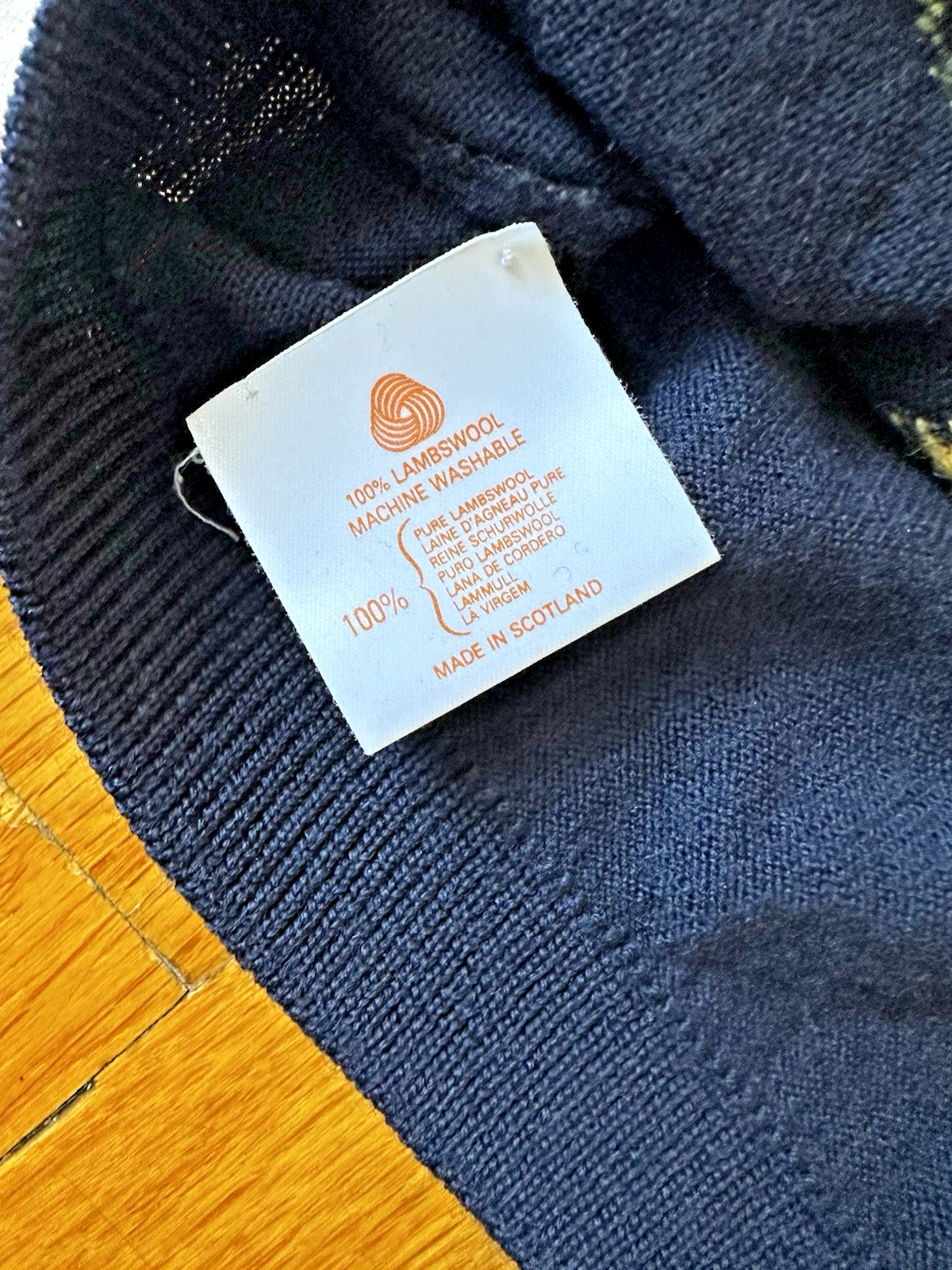 VTG Pringle of Scotland The Scotch House 100% Wool Argyle Sweater Jumper Size L