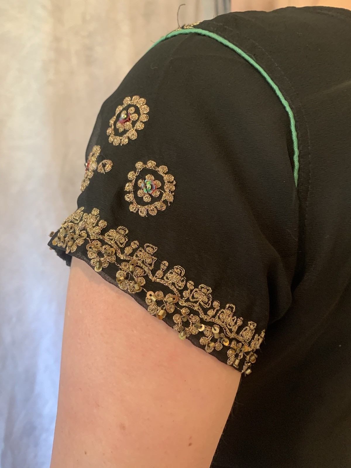 Vintage Indian Hand Beaded Tunic/ top Classic Boho Hippie Evening Event Wear