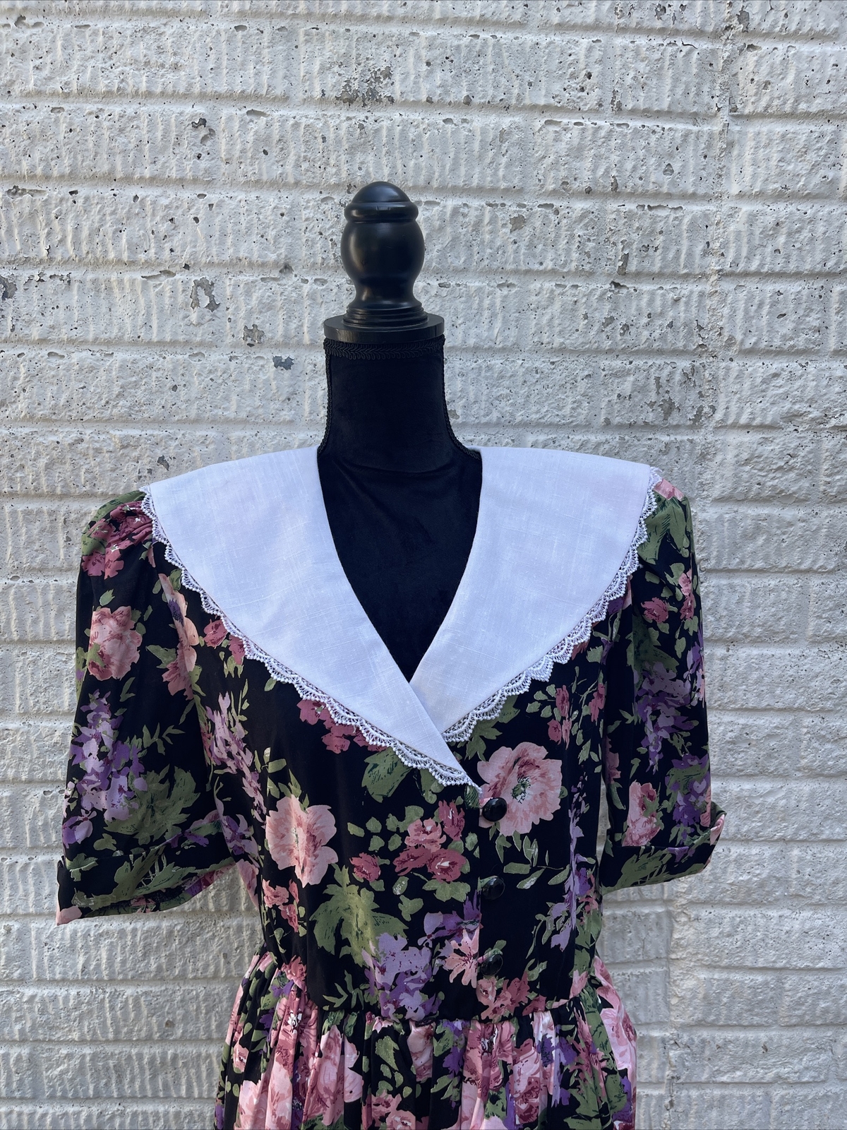 Vintage Floral Cottage Dress Size 10 Tina Barrie 100% Cotton USA Made