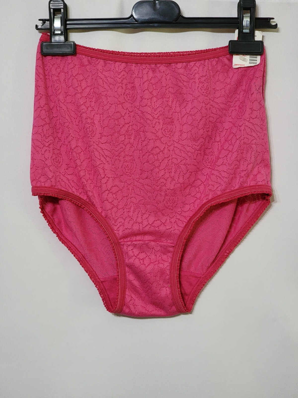 VINTAGE UNBRANDED BRIEFS PANTY PINK SIZE XL NYLON SPANDEX MADE IN MEXICO + TAGS