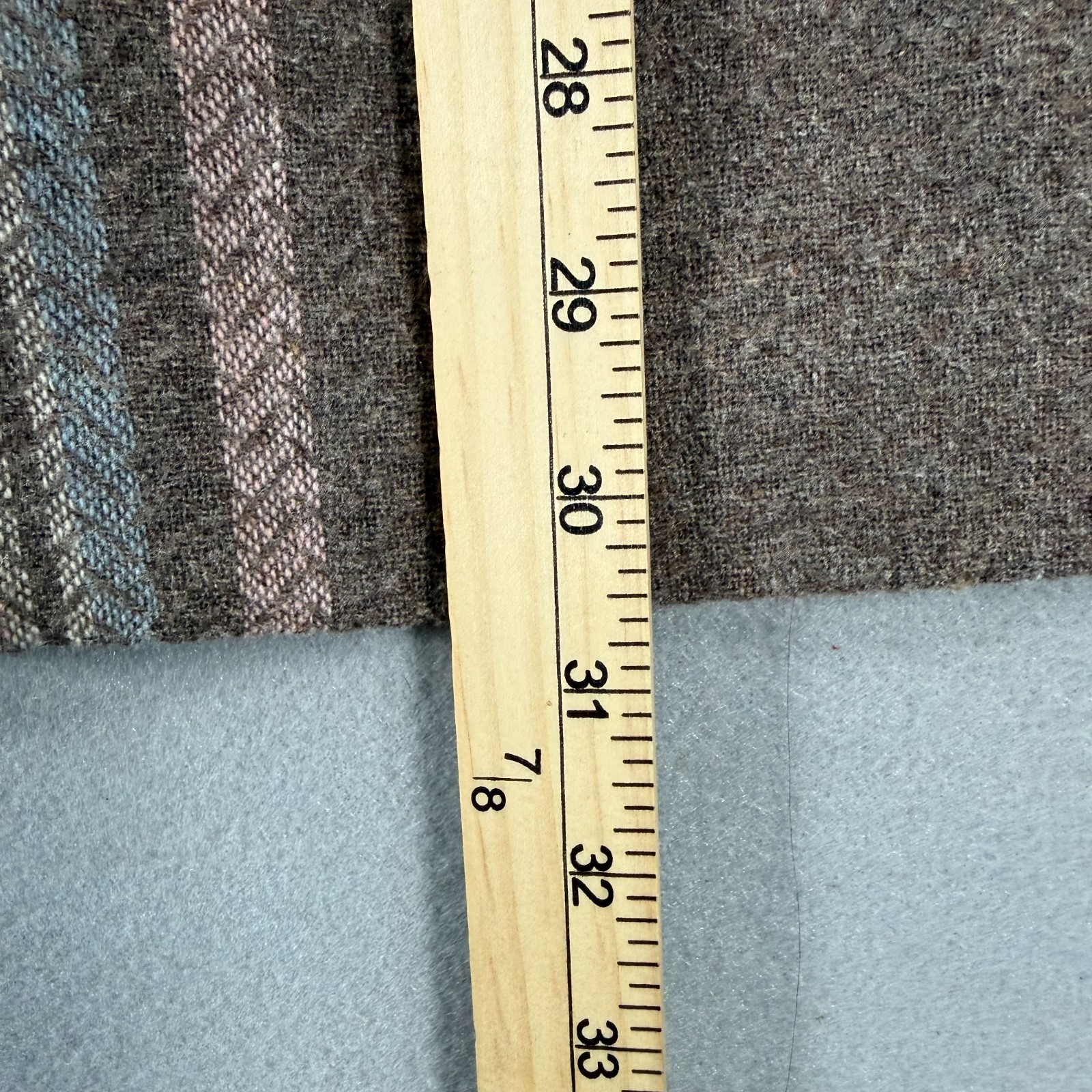 Vintage Pleated Preppy Skirt Womens 12 Midi Plaid Wool Blend USA Union Made 90s