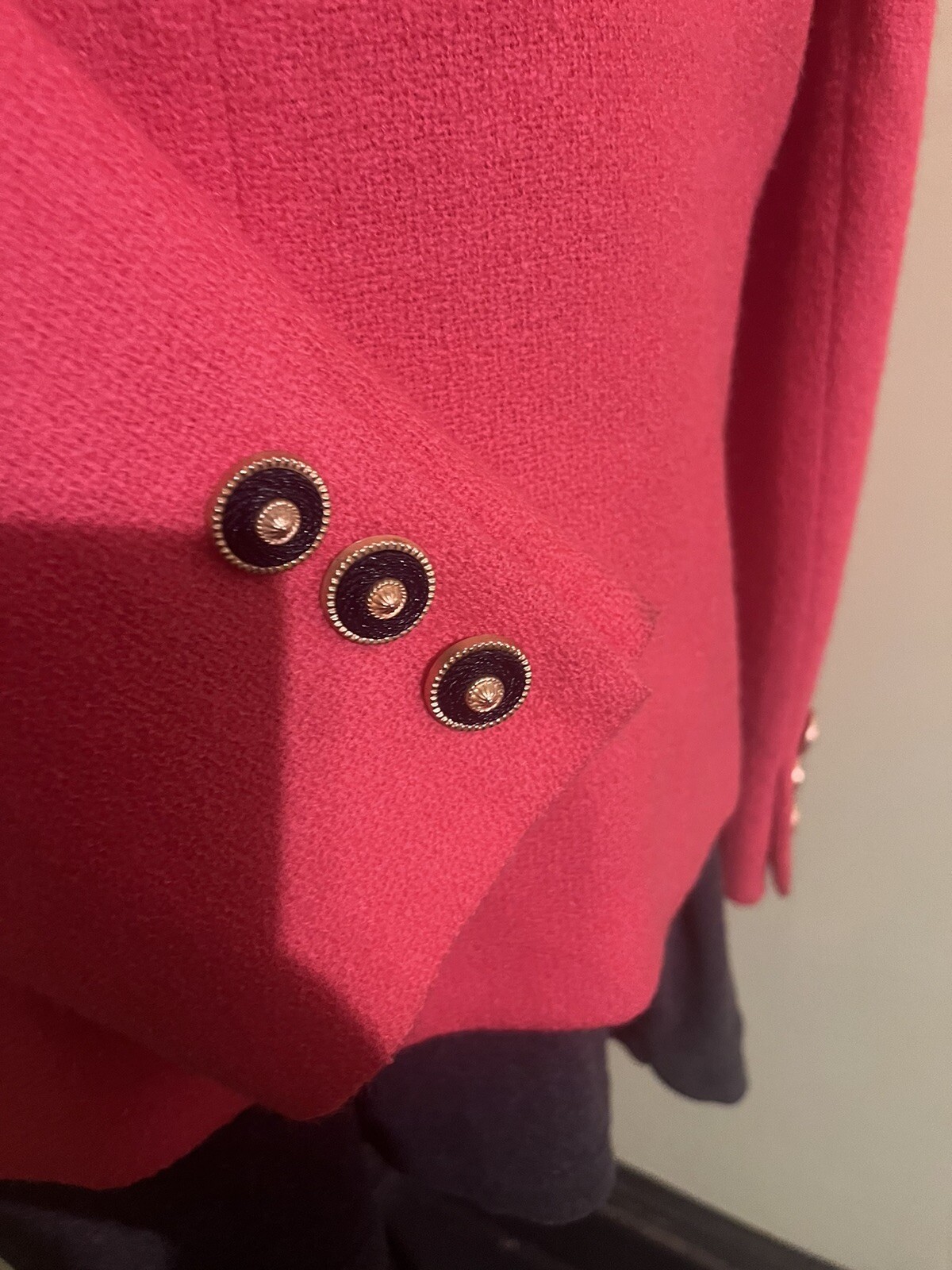 HERBERT GROSSMAN Dergned by Cynthia Sobel Pink Blazer Wool Size Med