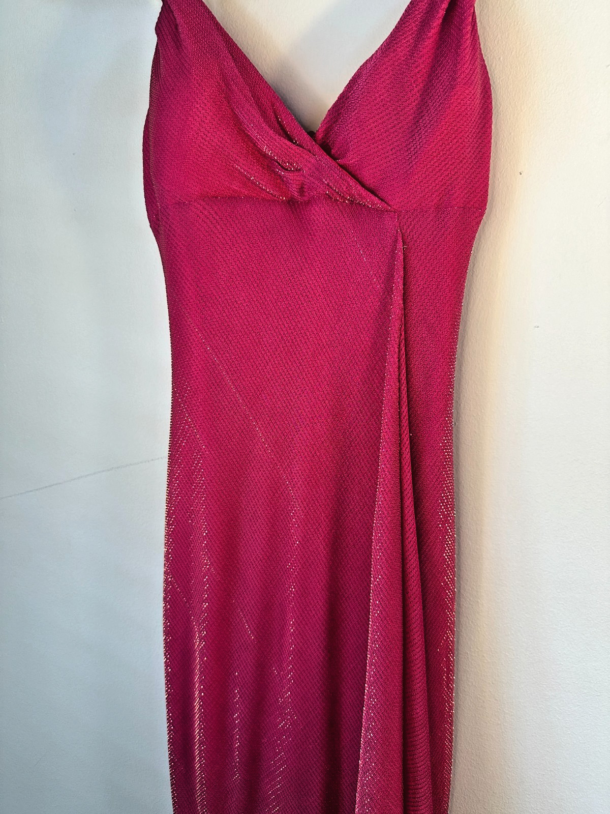 Vintage De Laru by Sheila Yen Pink Metallic Formal Dress Womens 3/4