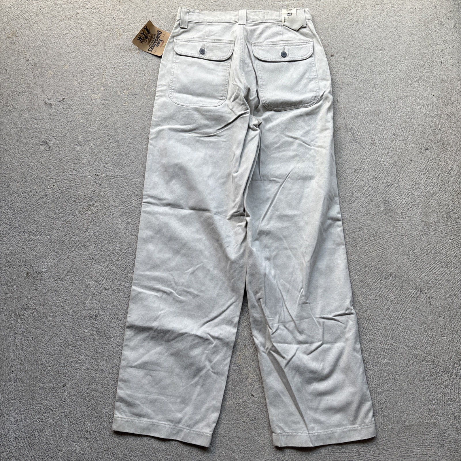 Deadstock VINTAGE 90s Lee Dungaree Chico Fatigue Military Pants 7 Khaki Baggy