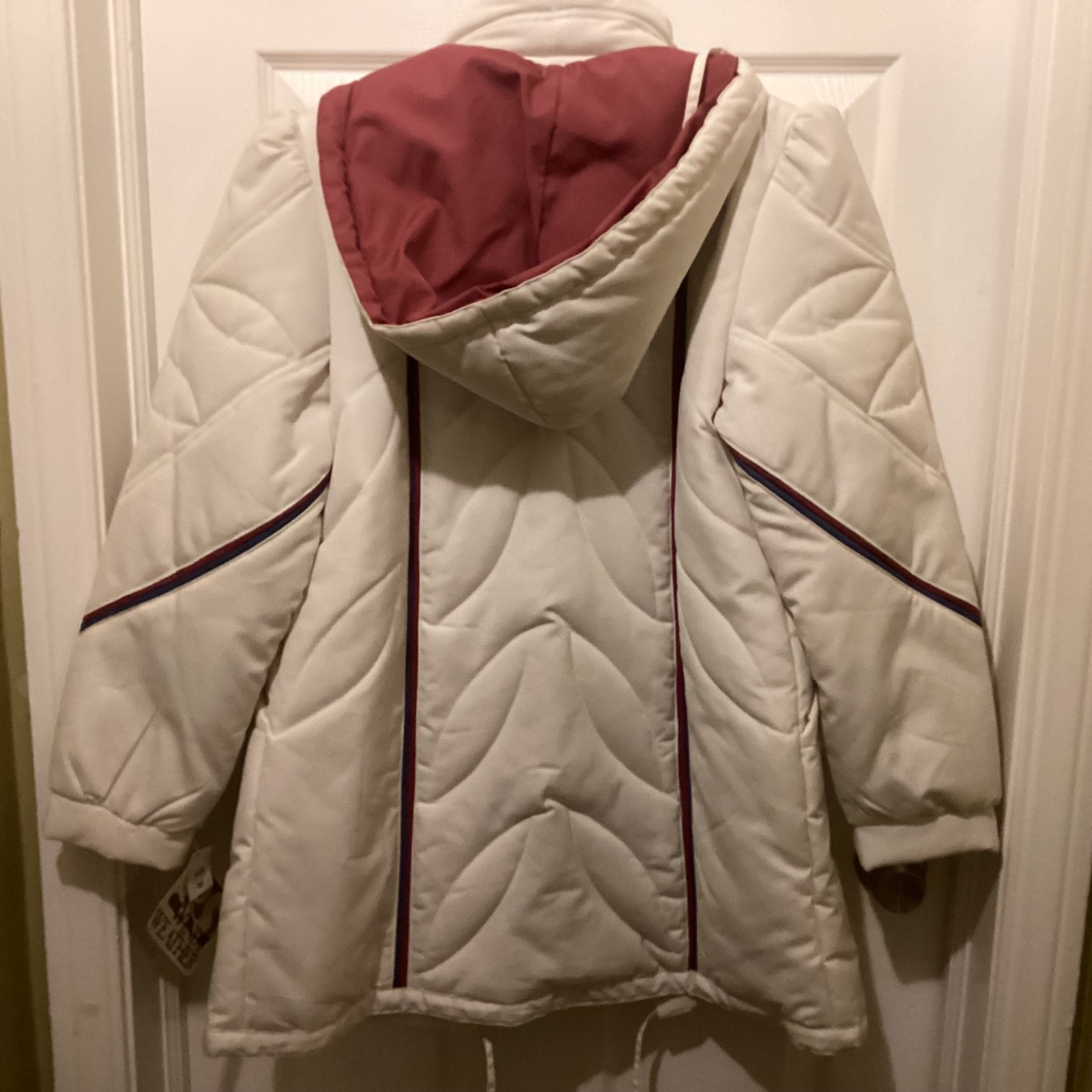 Vintage 70s 80s Windy Weather Winter White Puffer Coat NWT~NOS ~S