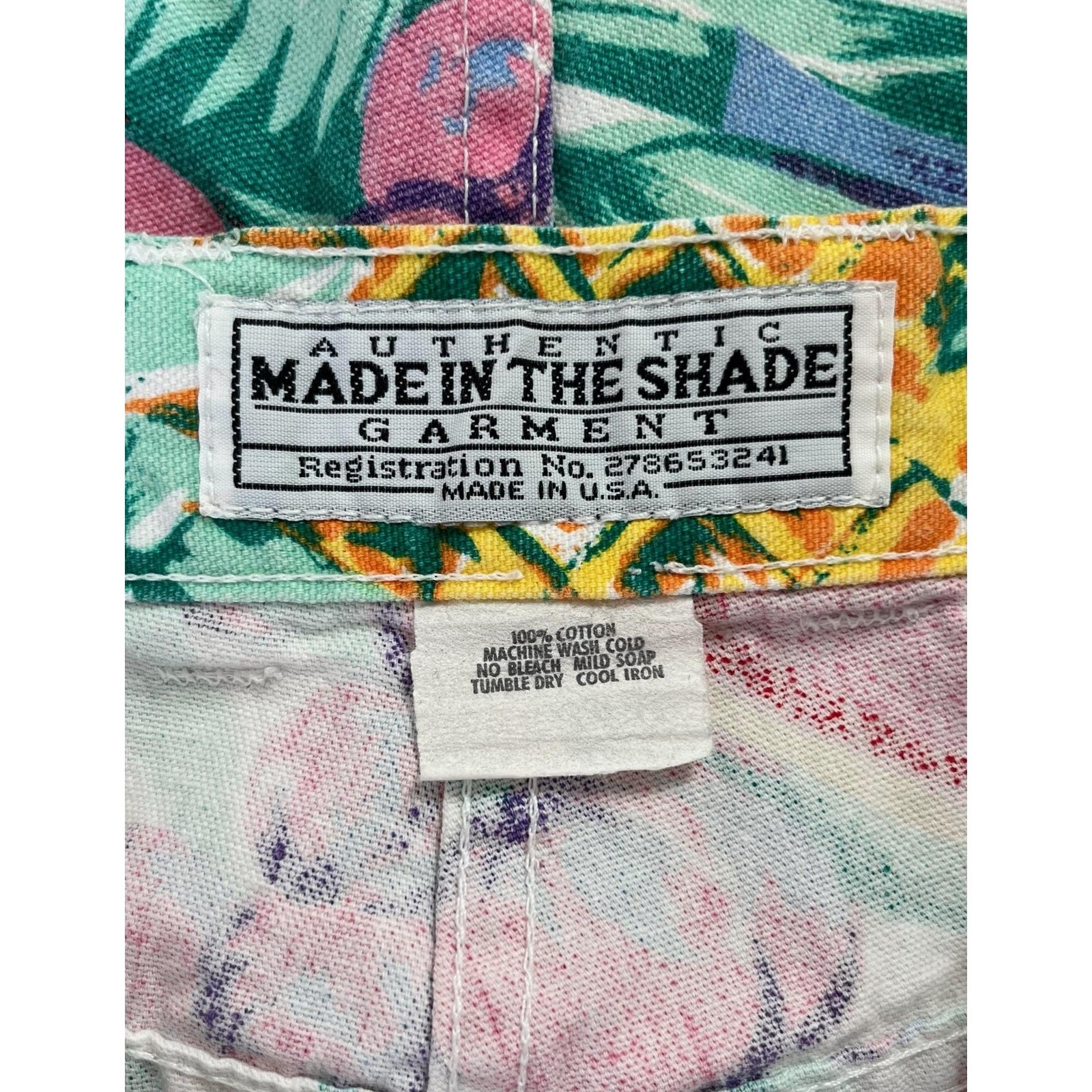 1990s Pants / 90s Rainbow Fruit Print Jeans / Small 25” Waist
