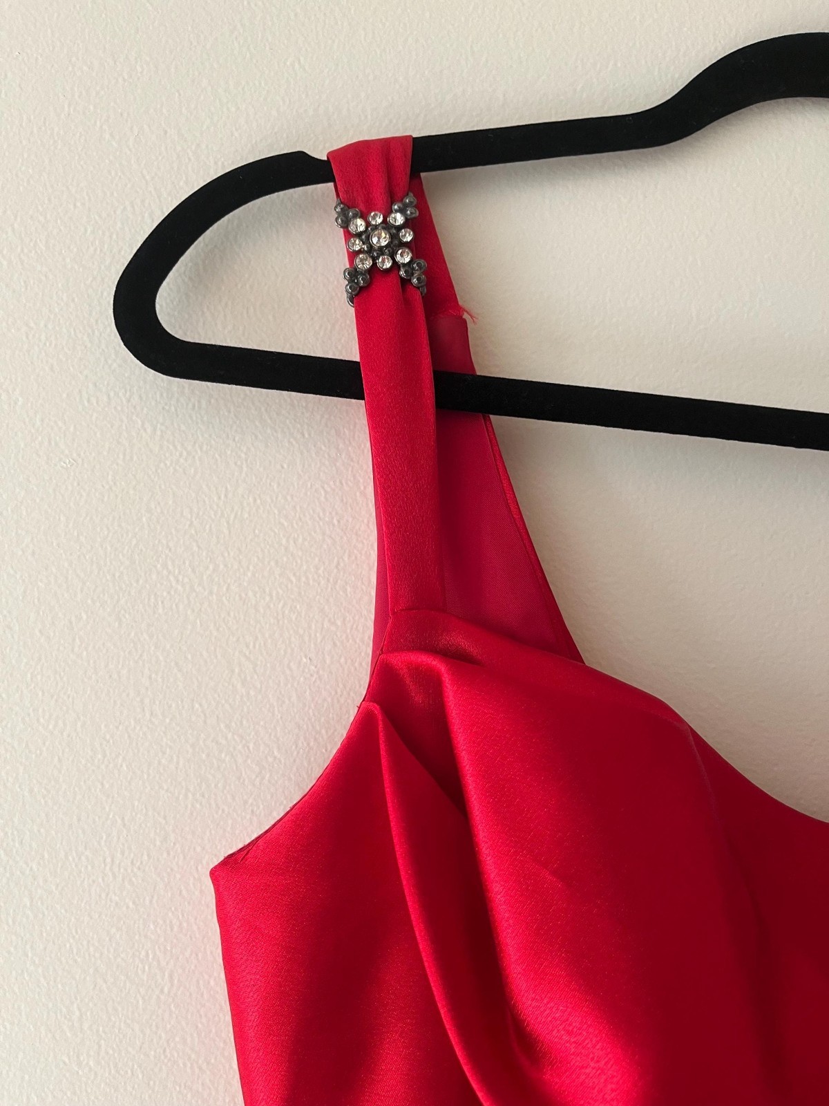 Eureka Red Cowl Neck Dress – Size Small – Excellent vintage Made in USA