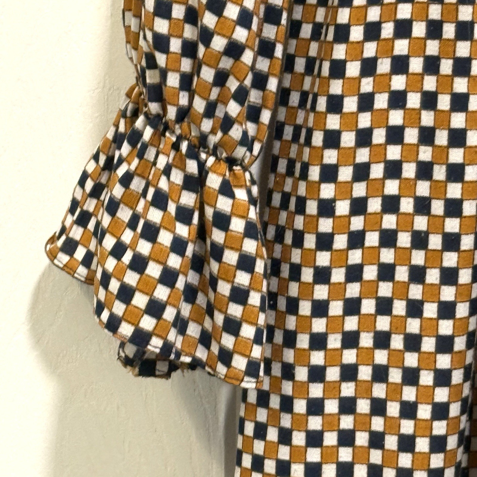 Joseph Magnin Vintage Boho Dress Size 12 Mid-Century Modern Maxi Slit In Back
