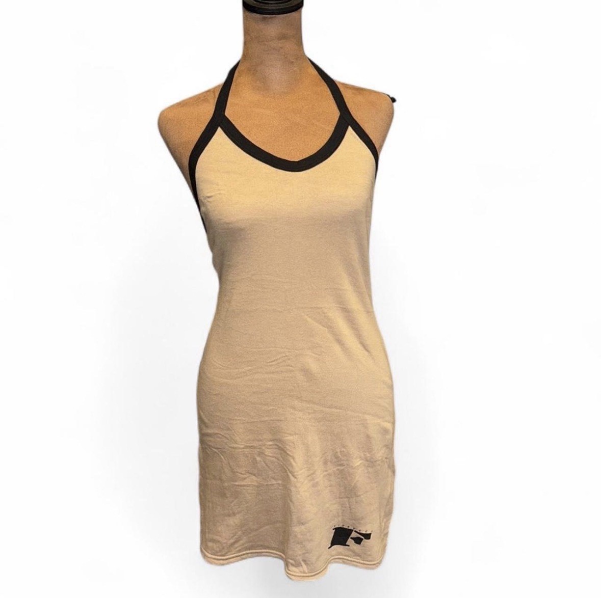 Fiorucci Tan Cream Swimsuit Coverup Dress Small Retro Vintage Made In Italy
