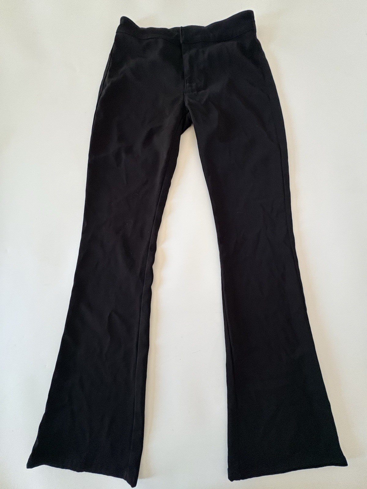 Vintage Womens Bootcut Pants Size 1 Juniors LEI Black Poly Trousers
