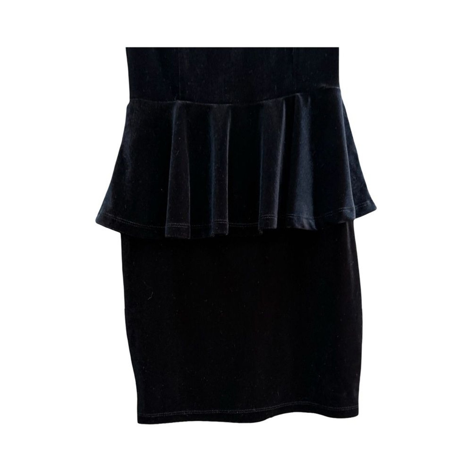 Gothic-Inspired Black Peplum Mini Dress by Foreign Exchange