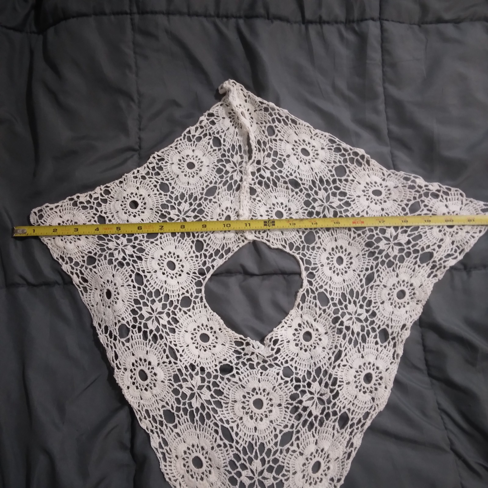 Vintage Four Handmade Whitework Lace Dress Yoke Collar Embroidered Crochet
