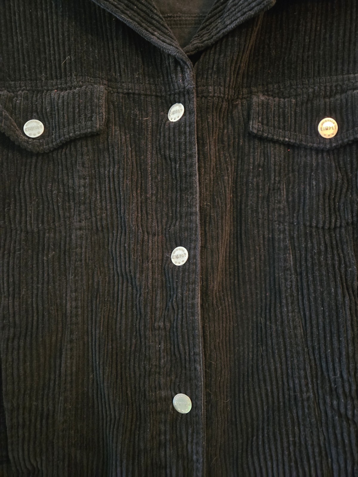 Mahudi Vintage Black Corduroy Jacket Sz L