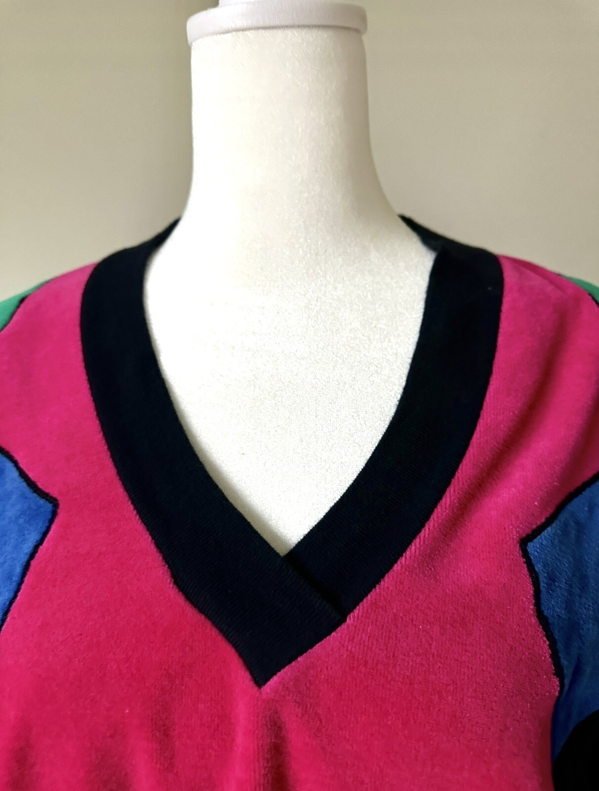 Vintage Womens 80s 90s Velour Pullover by YS Sport (Young Stuff) Size 2X