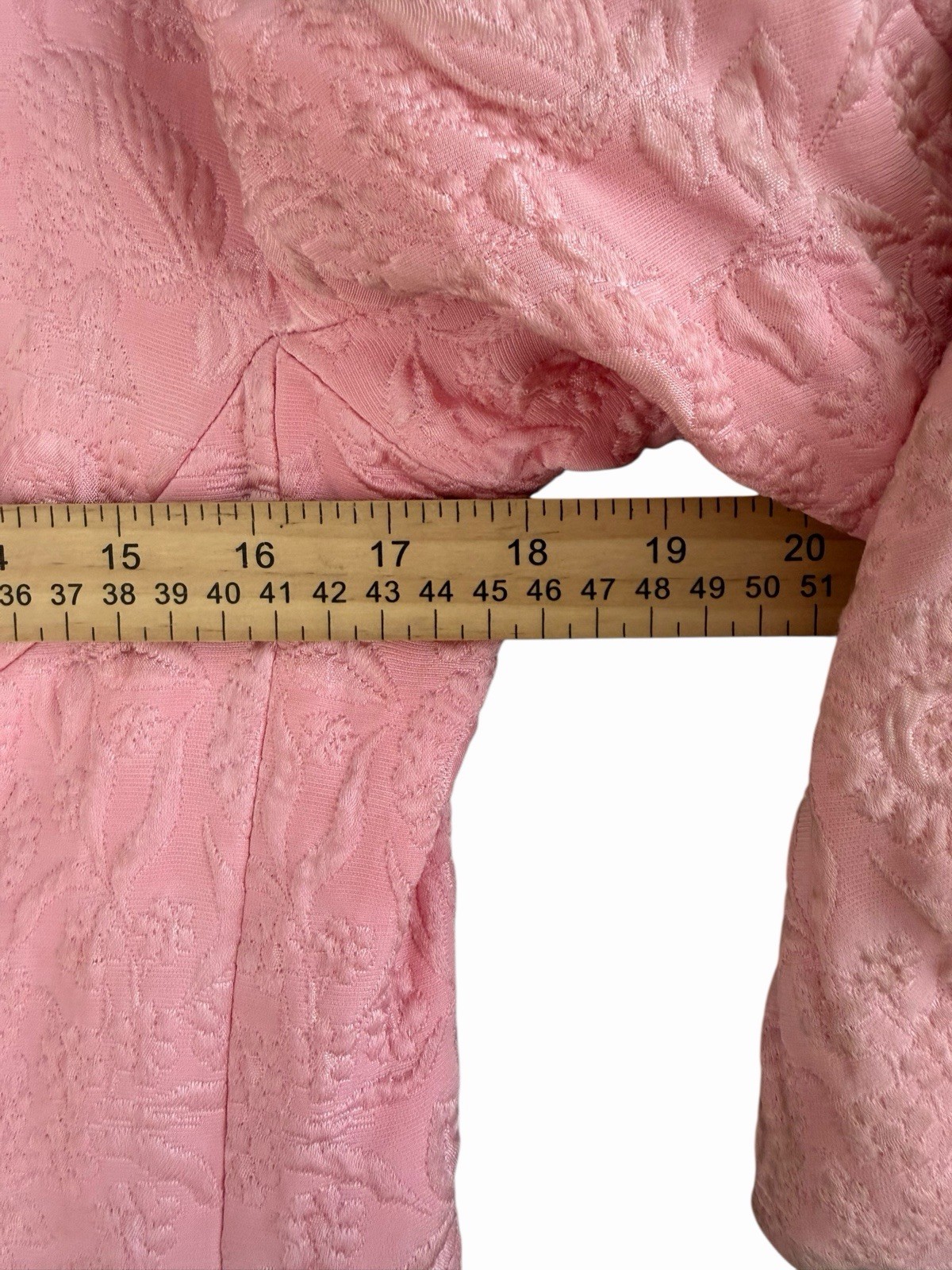 Vintage 60’s Floral Matelassé Swing Coat MCM Textured Mod Lined Bubblegum Pink