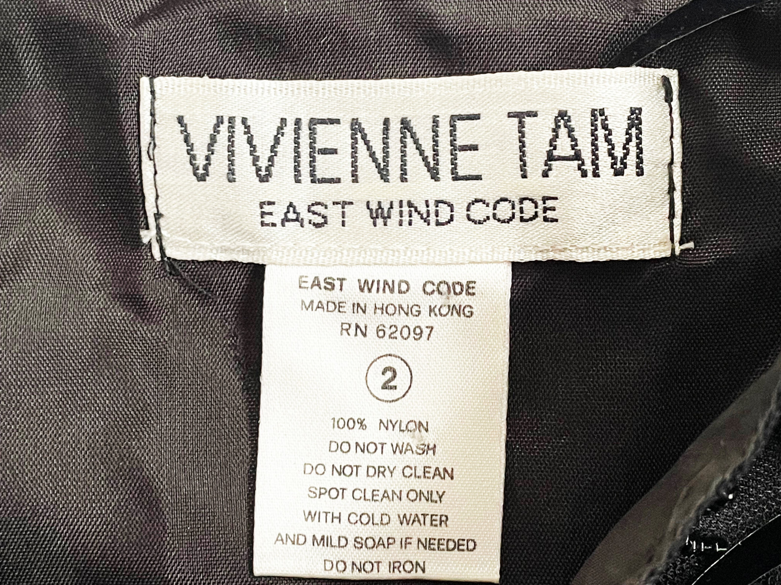 Vintage VIVIENNE TAM East Wind Code Tank Dress Black Beaded Sequined Size 2 (S)