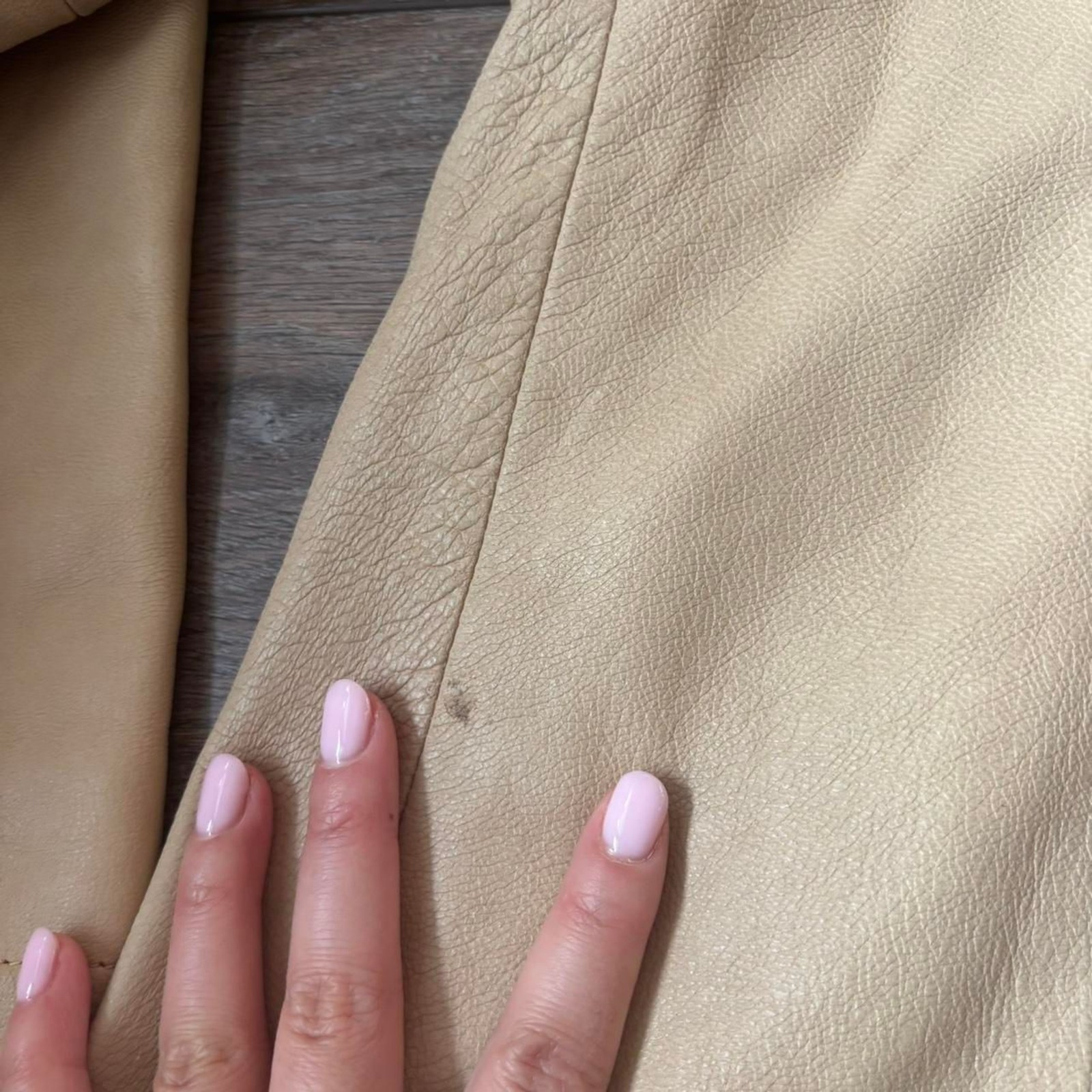 Vintage cream leather jacket by Mauritius size medium