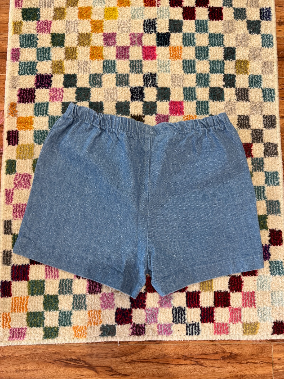 Vtg 70s Big Yank NWT NOS Daisy Duke Jean Denim Stripe Chambray Micro Shorts M