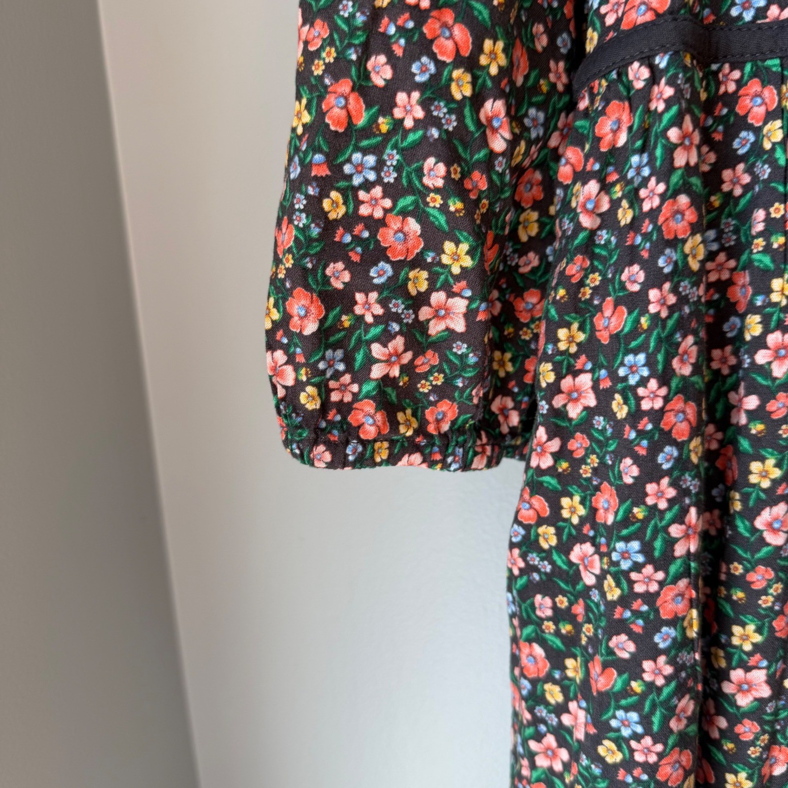 Old Navy Floral Maxi Dress Long Sleeve Tiered Boho Cottage Prairie XL TALL NWT