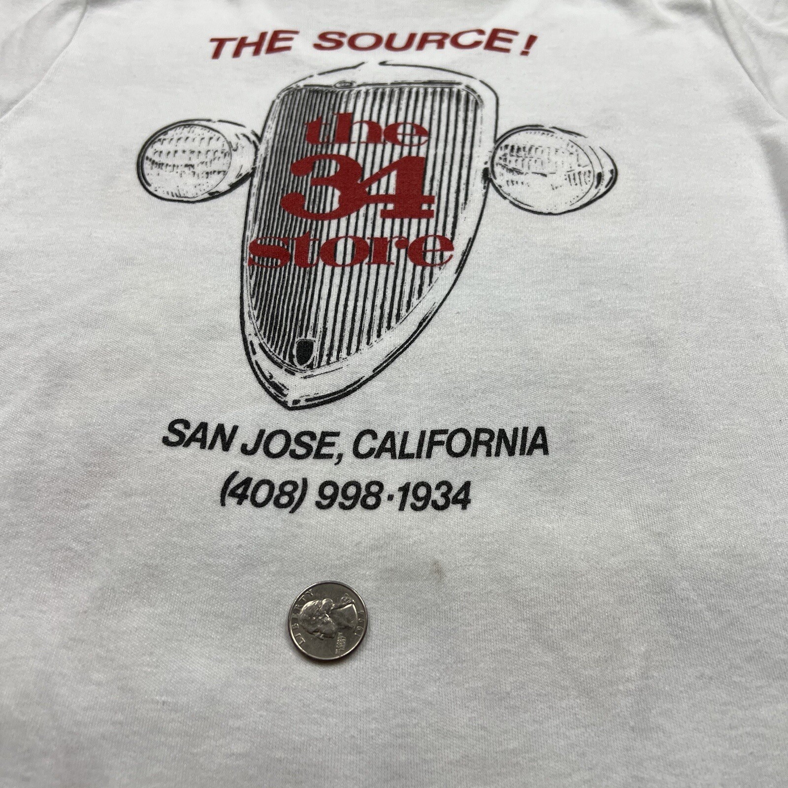 Vintage 70’s Fun Tees 1934 Ford Car T-Shirt White Size Medium USA