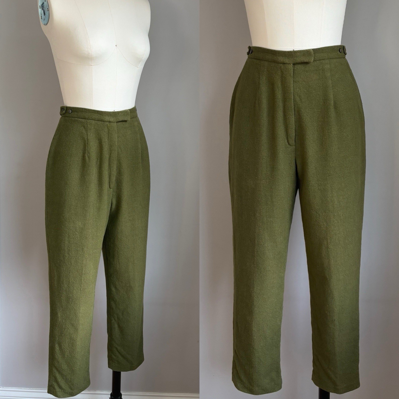 Vintage 1960’s Olive Green Cigarette Pants Size XS