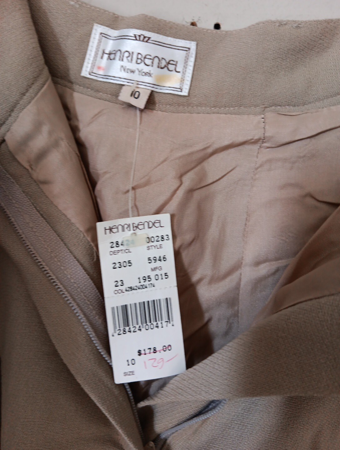 NWT Henri Bendel Women Worsted Wool Slacks Pants Sz 10 New/Old VTG Made in USA