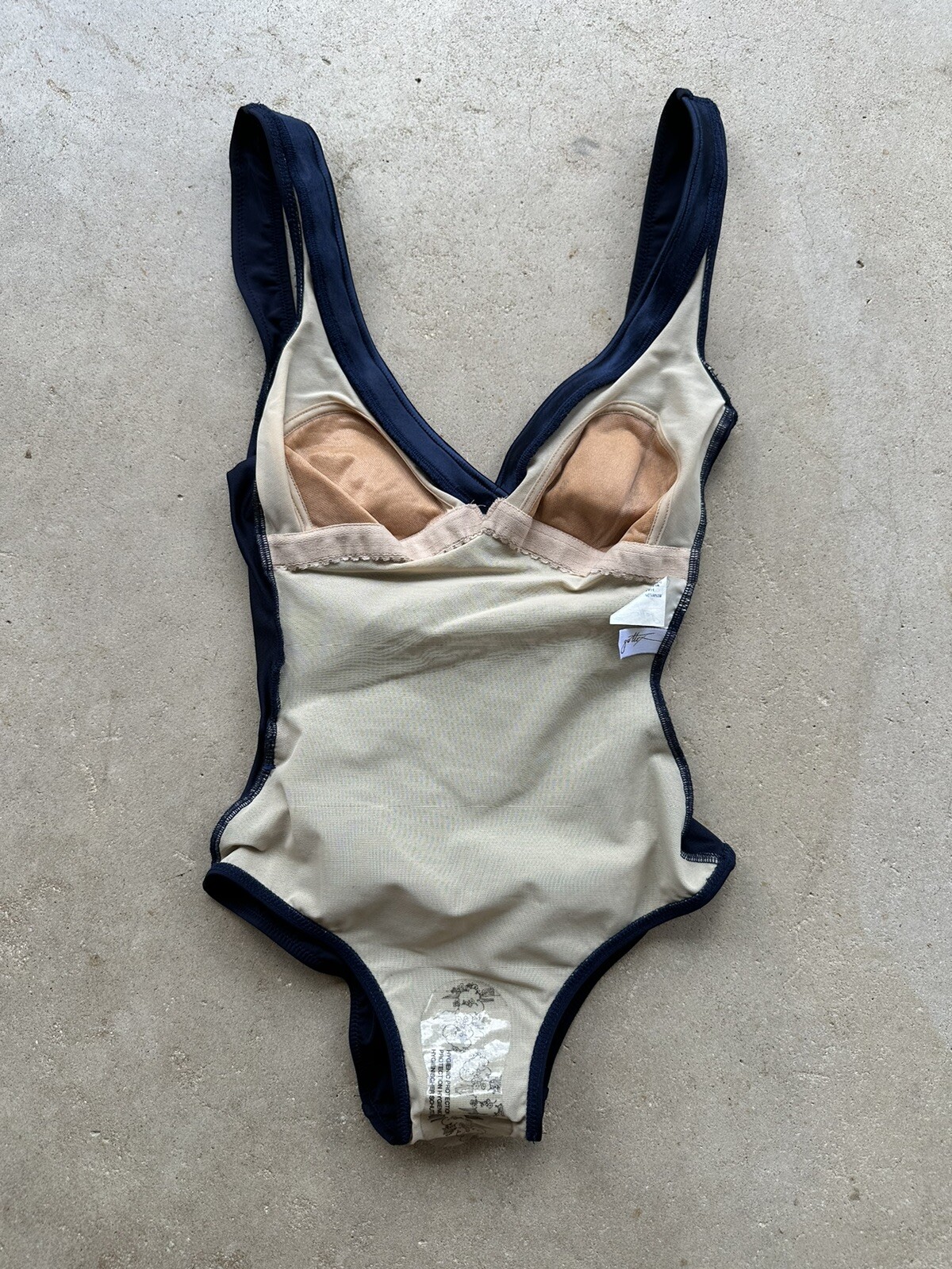 1990s Gottex One Piece Swimsuit Lycra Sensations Floral Buttons Resort 6 80s VTG