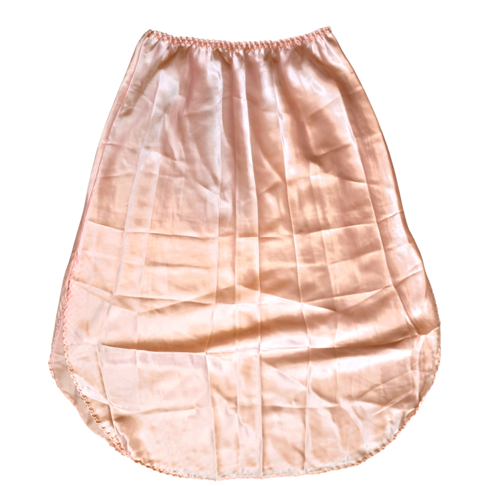 FARR WEST S Luxury Pink Glossy Slick Satin Anti-Cling 27″ Half-Slip NWT