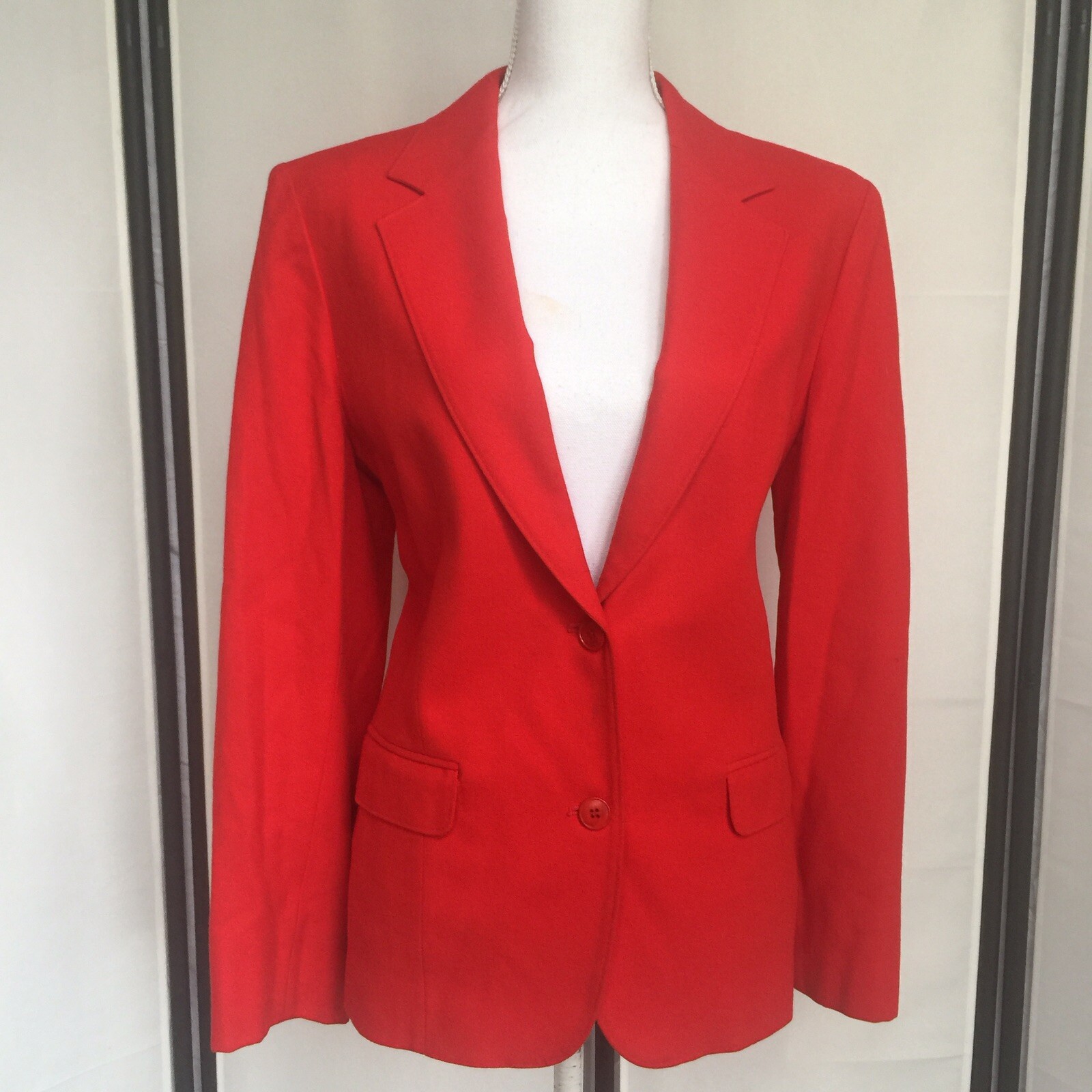 Pendleton Womens M-L Vintage 70s Blazer All Red Fully Lined See Measurements
