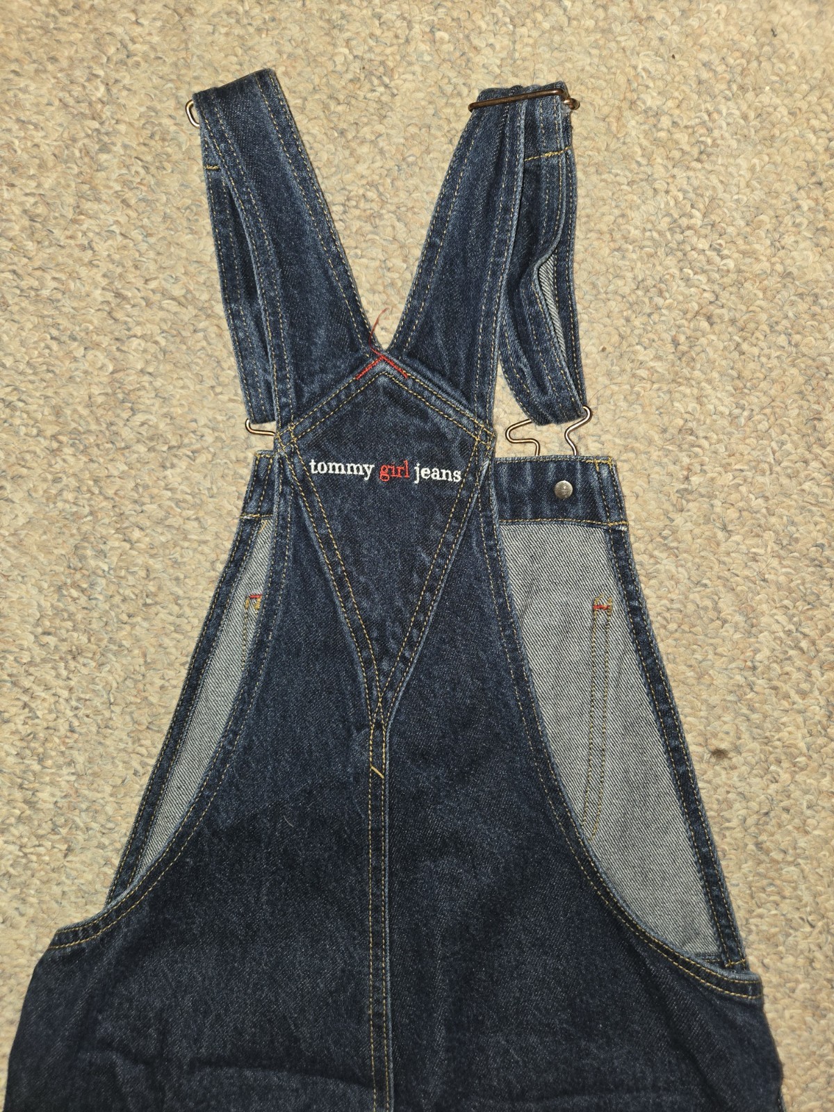 Vintage Tommy Girl Bib Overall Jeans Hilfiger Y2K XS