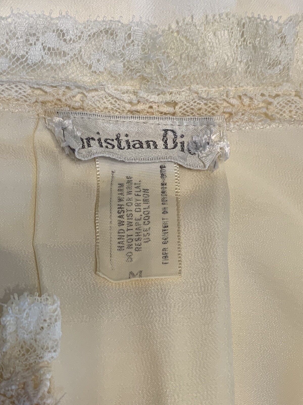 VTG Christian Dior Ivory Union timeless gown prairie cottagecore embroidery lace