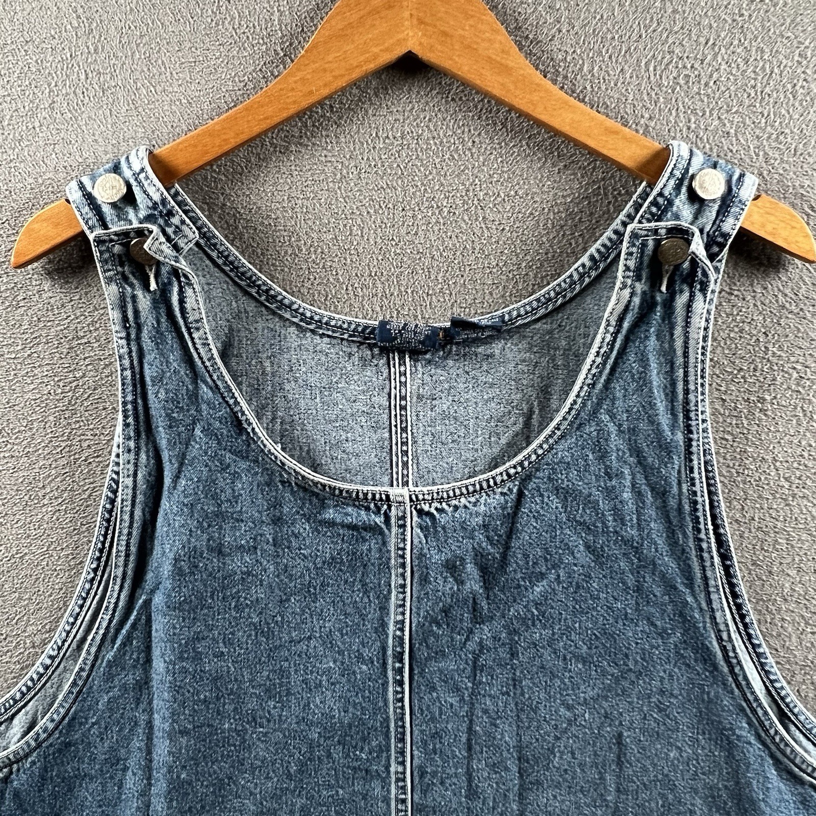 Vintage Winnie The Pooh Denim Dress Size 24W Chore Embroidered 90s Jumper Disney