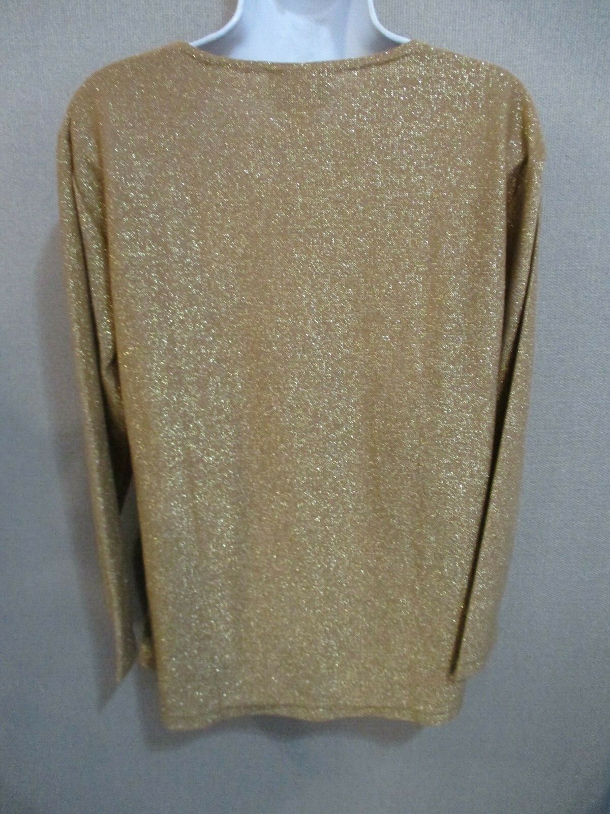 90’s Cervelle Sparkly Metallic Sweater Size Small Made in USA Dark Gold