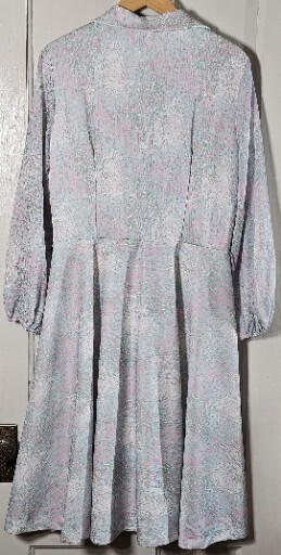 VTG Minerva Fashions Dress Women’s M/L Pastel Pink Green Floral Career Witchcore